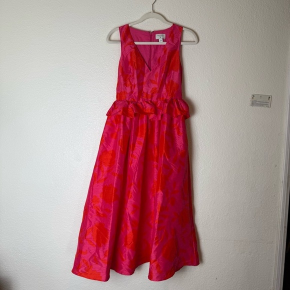 Kate Spade NY x Target Classic Rose Peplum Midi Dress  NWT - Picture 15 of 16